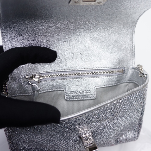 JIMMY CHOO RUBY GLITTER SHOULDER BAG - Picture 4 of 8